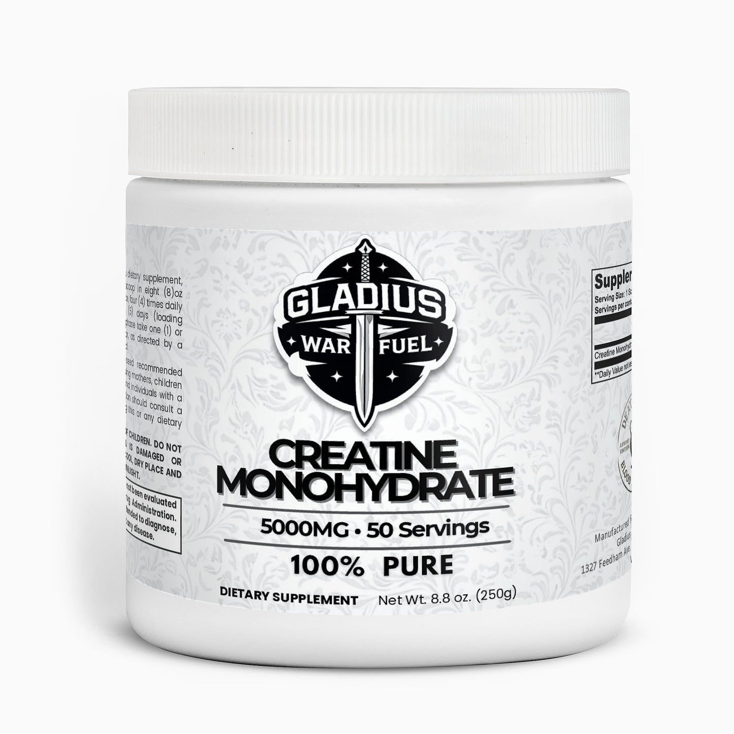 Gladius Warfuel Creatine Monohydrate – 5000mg | 50 Servings  (250g)